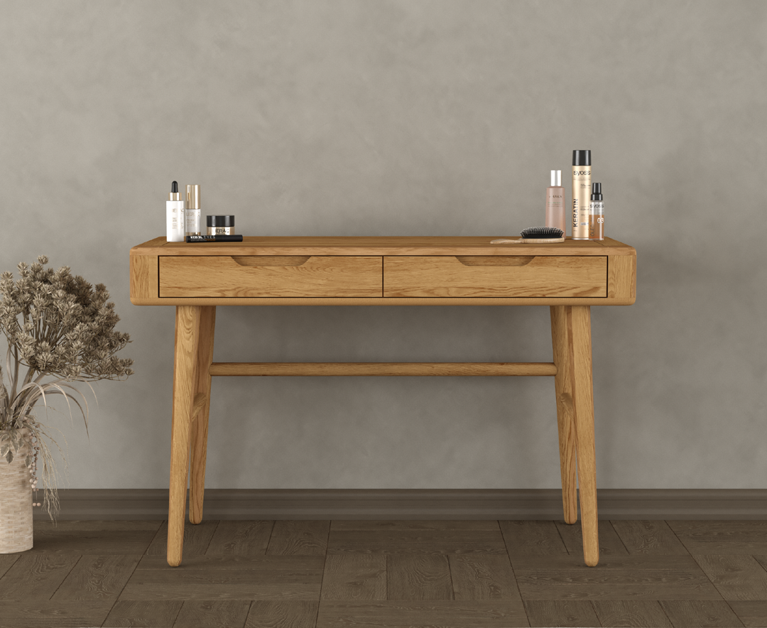 Product photograph of Rosa Solid Oak Dressing Table from Oak Furniture Superstore