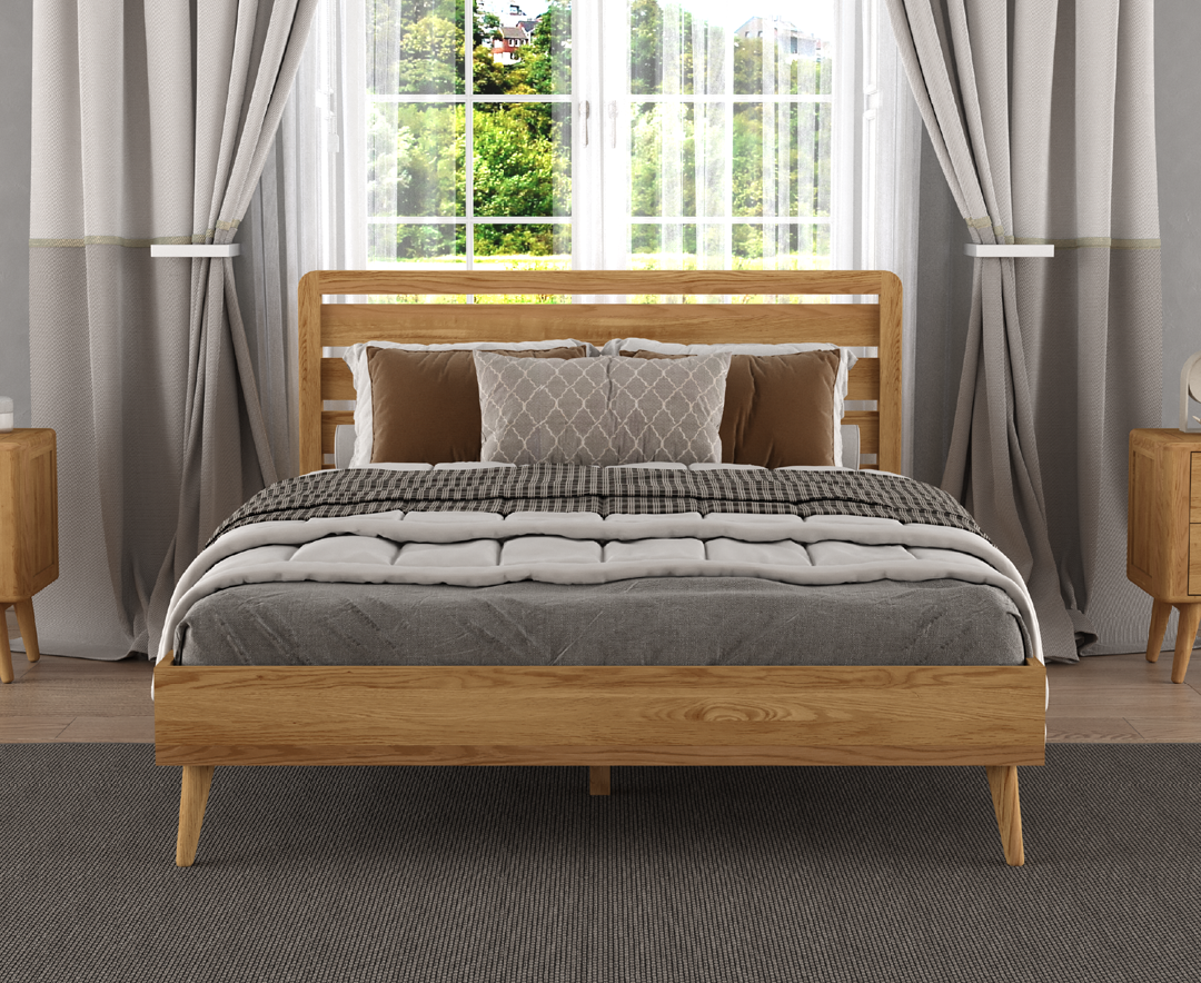 Rosa Solid Oak Kingsize Bed