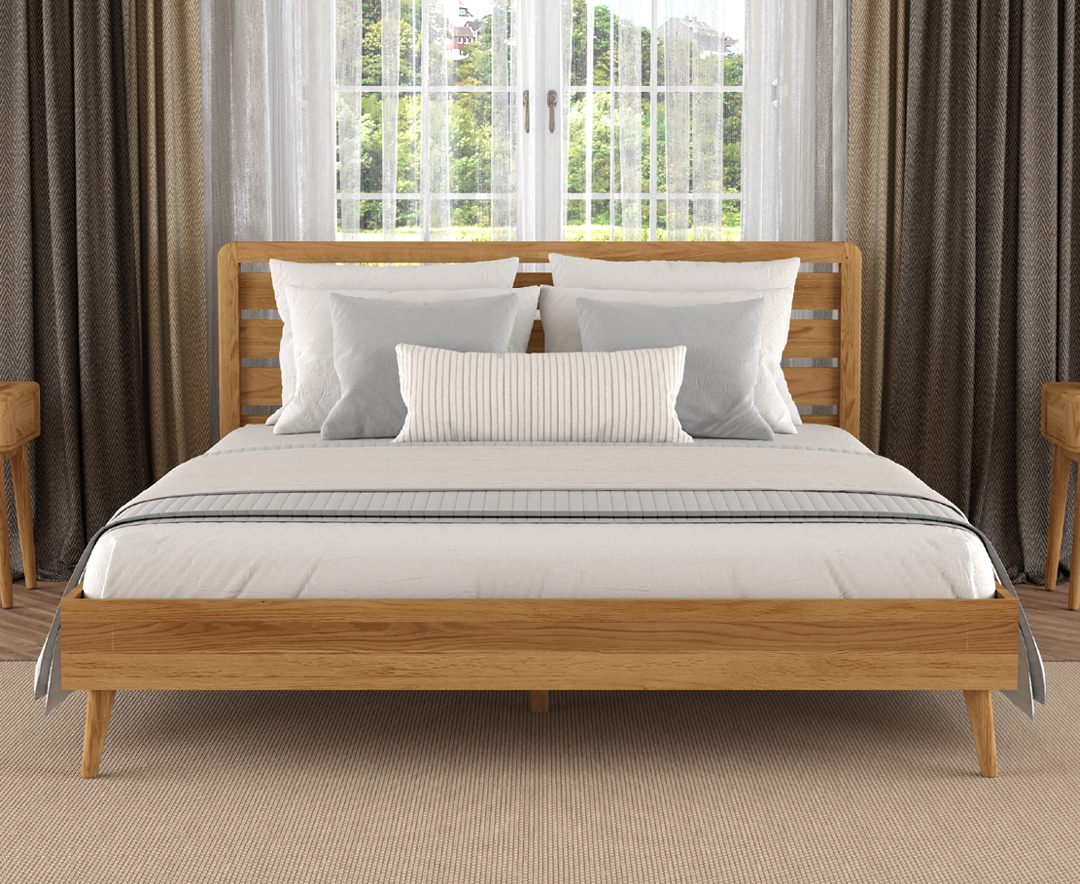 Product photograph of Rosa Solid Oak Super King Bed from Oak Furniture Superstore