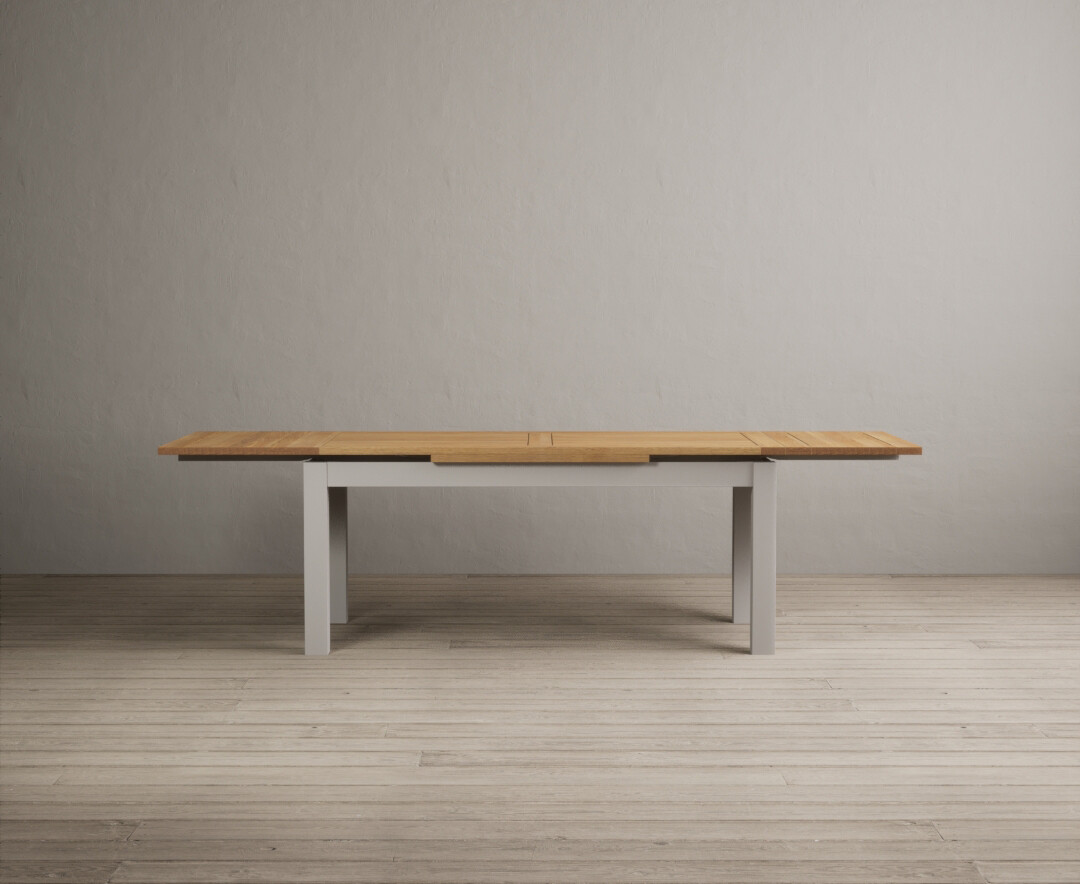 Product photograph of Extending Buxton 180cm Oak And Soft White Painted Dining Table from Oak Furniture Superstore