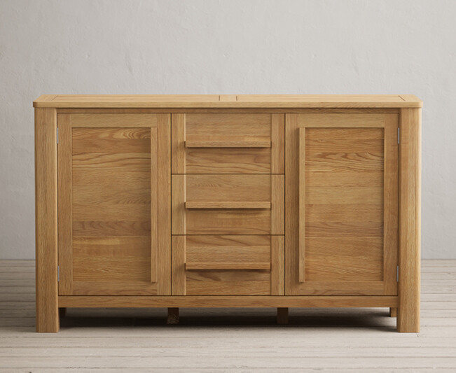 Product photograph of Eclipse Solid Oak Large Sideboard from Oak Furniture Superstore