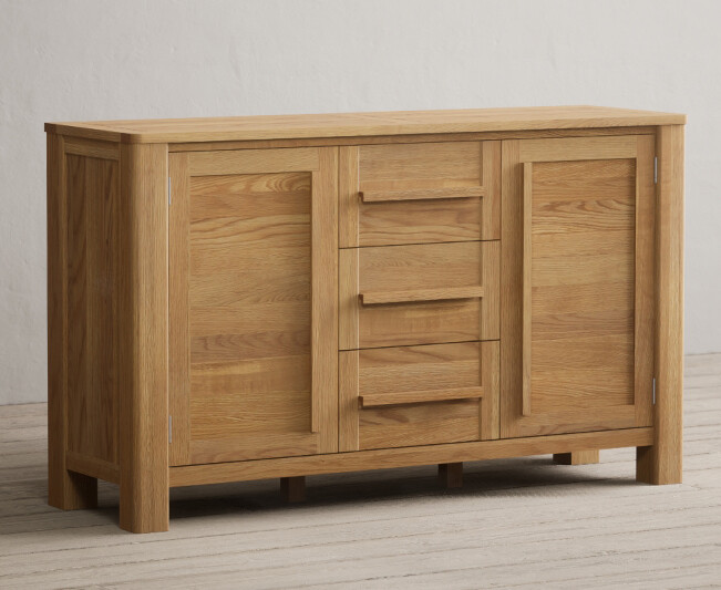 Product photograph of Eclipse Solid Oak Large Sideboard from Oak Furniture Superstore