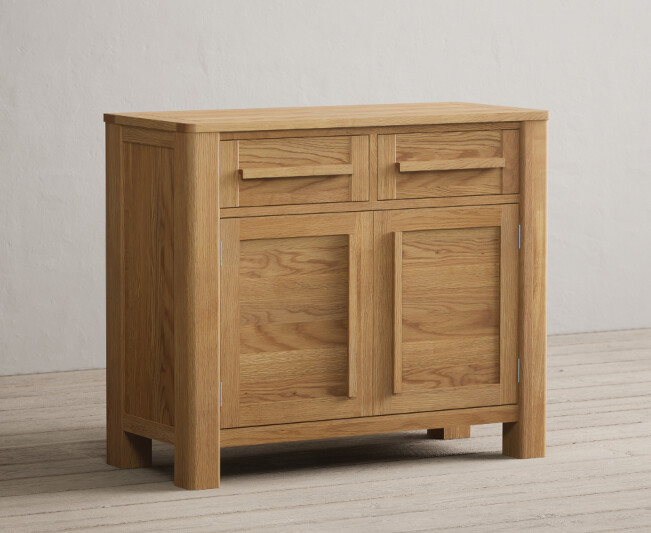 Product photograph of Eclipse Solid Oak Small Sideboard from Oak Furniture Superstore