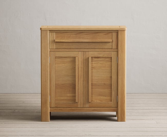 Product photograph of Eclipse Solid Oak Hallway Sideboard from Oak Furniture Superstore