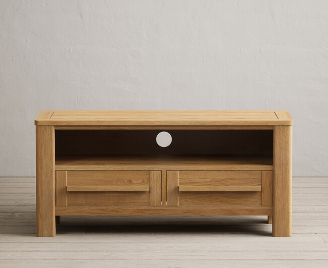Product photograph of Eclipse Solid Oak Small Tv Cabinet from Oak Furniture Superstore