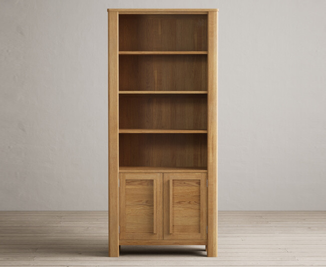 Product photograph of Eclipse Solid Oak Tall Bookcase from Oak Furniture Superstore