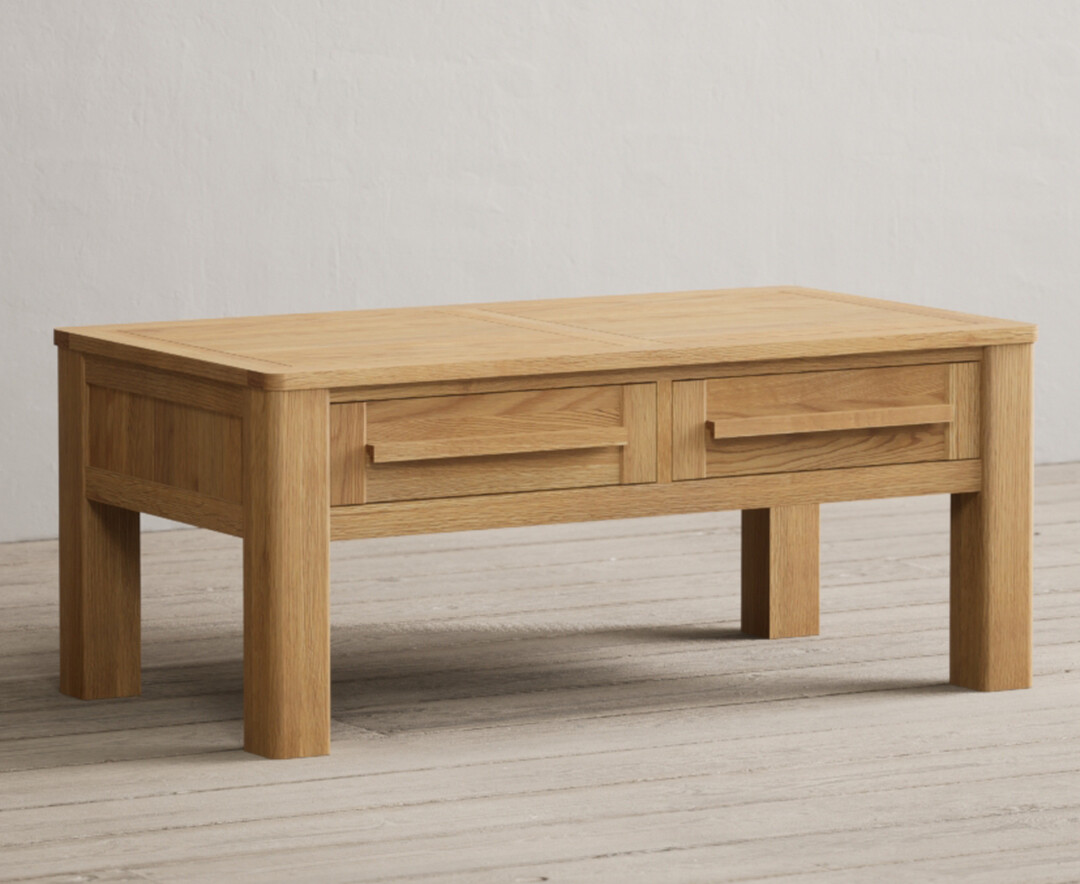 Photo 1 of Eclipse solid oak 4 drawer compact coffee table