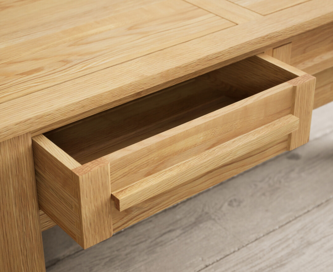 Photo 2 of Eclipse solid oak 4 drawer compact coffee table