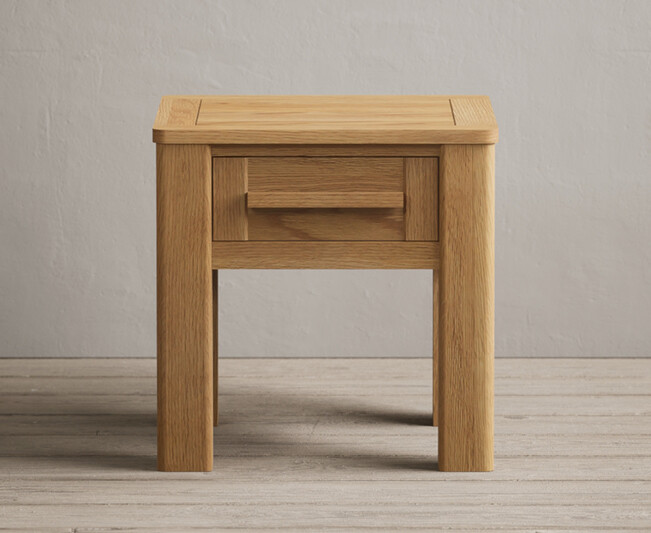 Product photograph of Eclipse Solid Oak Lamp Table from Oak Furniture Superstore