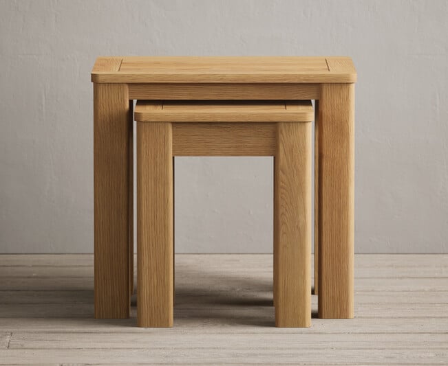 Eclipse Solid Oak Nest Of Tables