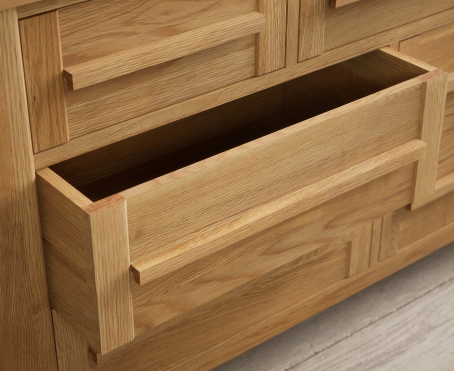 Photo 2 of Eclipse solid oak wide chest of drawers