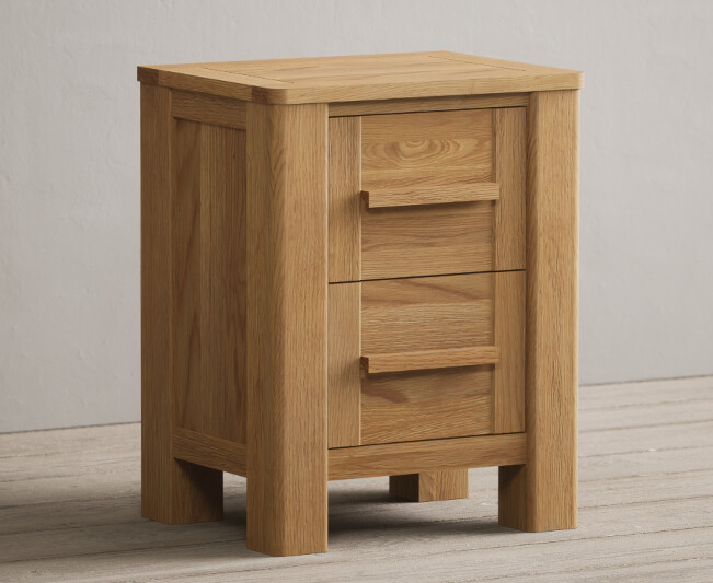 Photo 1 of Eclipse solid oak 2 drawer bedside chest