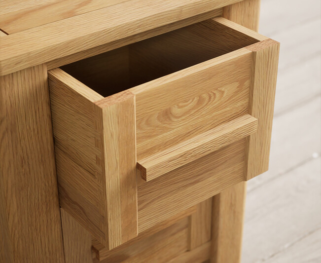 Photo 2 of Eclipse solid oak 2 drawer bedside chest