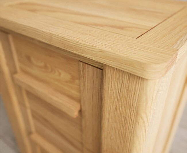 Photo 3 of Eclipse solid oak 2 drawer bedside chest
