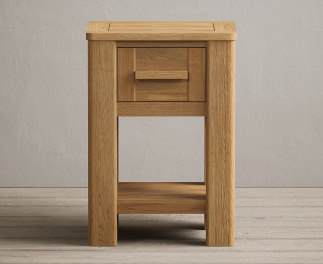 Eclipse Solid Oak Bedside Table