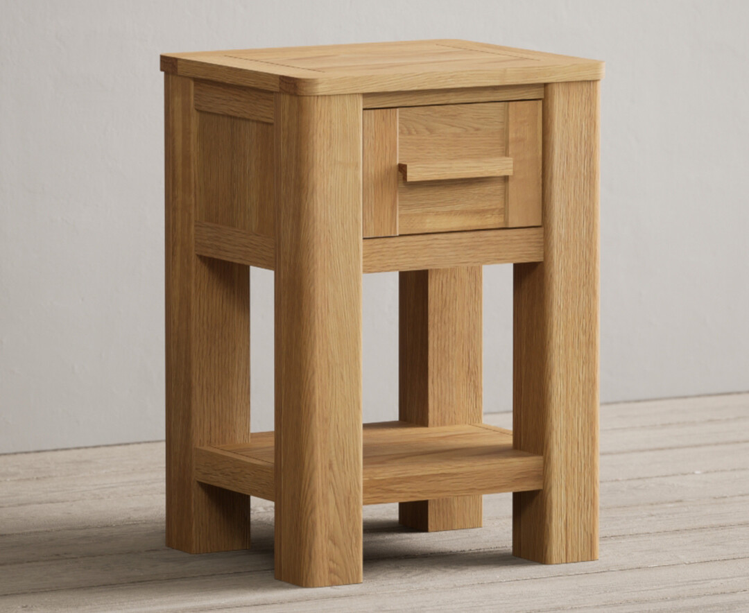Photo 1 of Eclipse solid oak bedside table