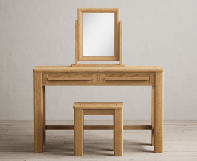 Eclipse Solid Oak Dressing Table Set