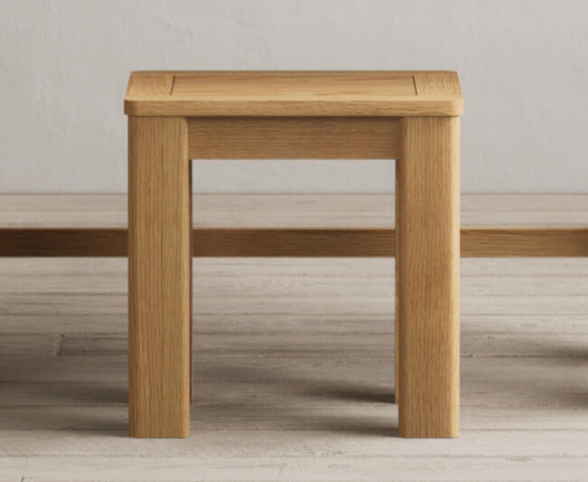 Product photograph of Eclipse Solid Oak Dressing Table Stool from Oak Furniture Superstore
