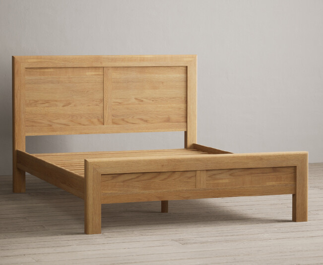 Product photograph of Eclipse Solid Oak Double Bed from Oak Furniture Superstore