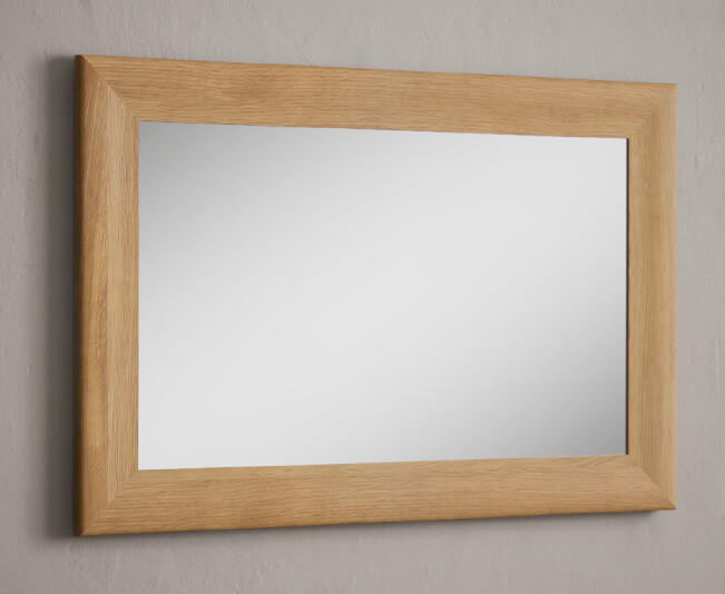 Photo 1 of Natural solid oak 90cm mirror