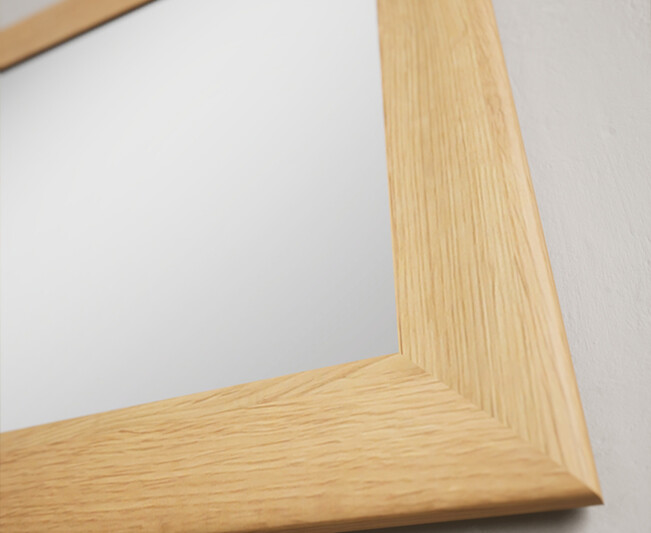 Photo 2 of Natural solid oak 90cm mirror