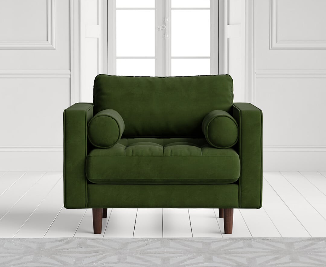 Armchair green deals velvet