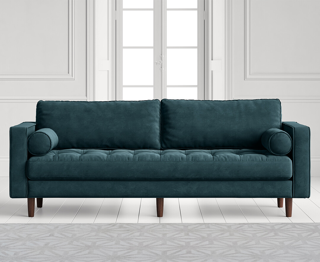 Petrol top blue couch
