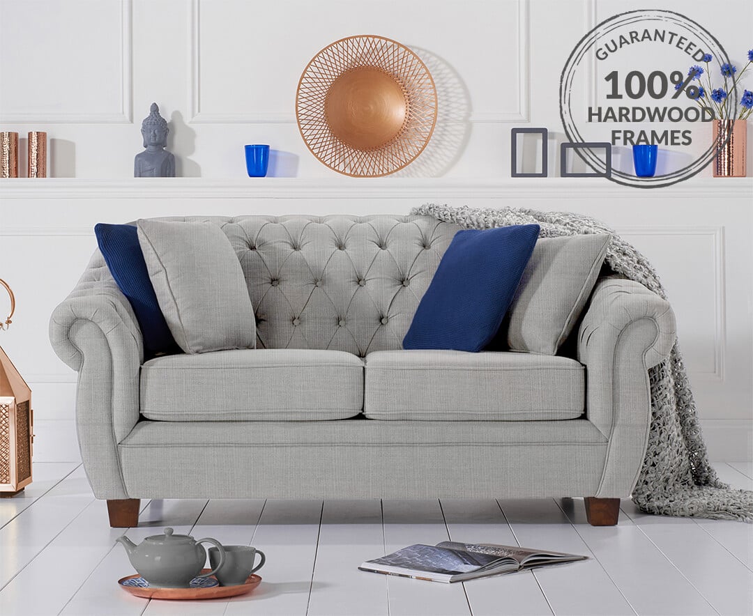 Grey fabric online chesterfield