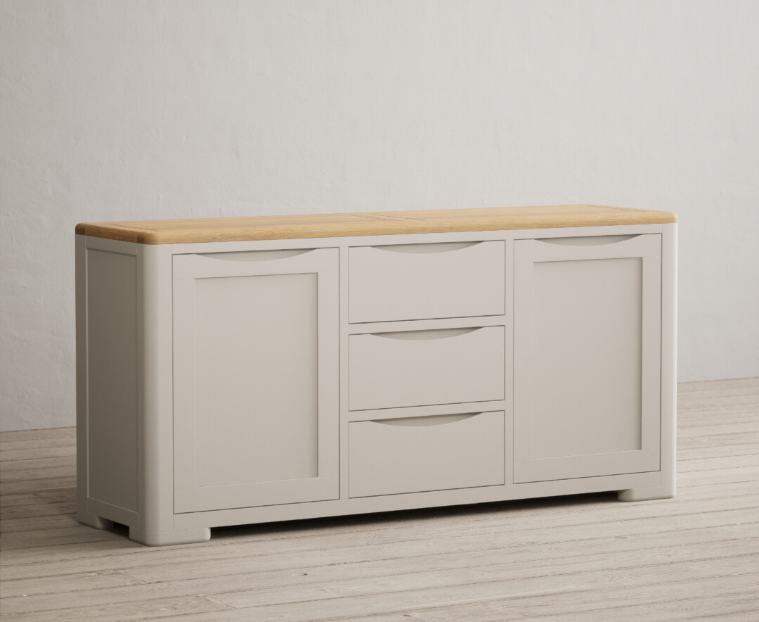 Alba Oak And Soft White Painted Extra Large Sideboard