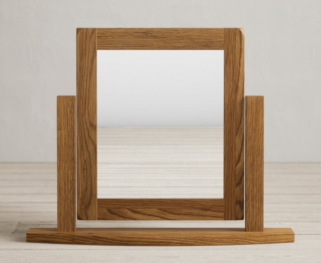 Harrogate Rustic Solid Oak Swivel Dressing Table Mirror