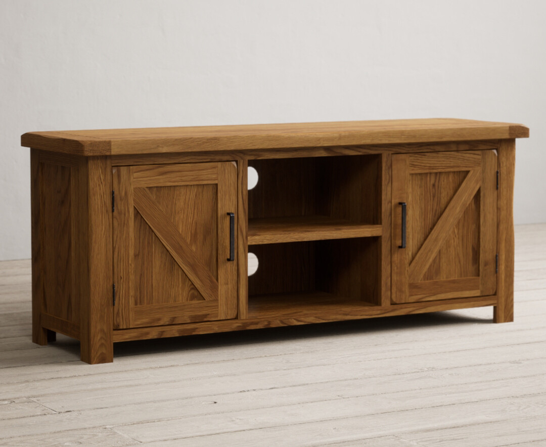 Photo 1 of Country rustic solid oak widescreen tv cabinet