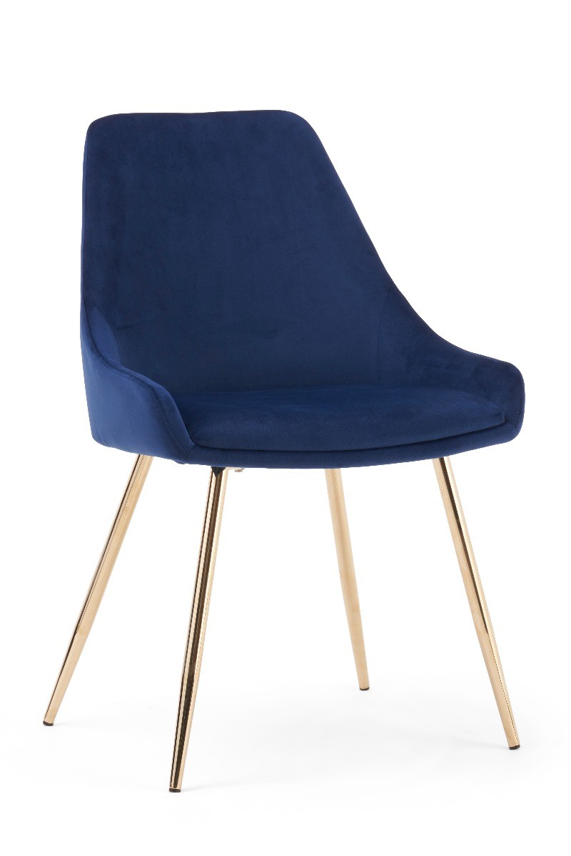 Photo 2 of Lola blue velvet dining chairs