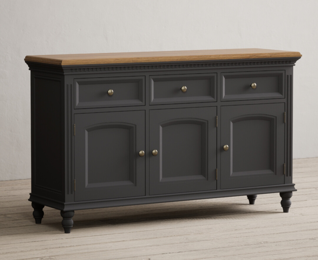 Photo 1 of Francis oak and charcoal grey painted large sideboard