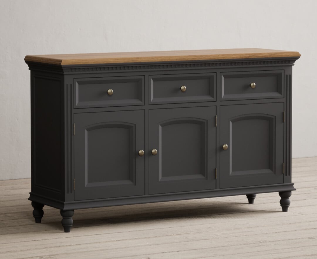Francis Oak and Charcoal Grey Painted Large Sideboard