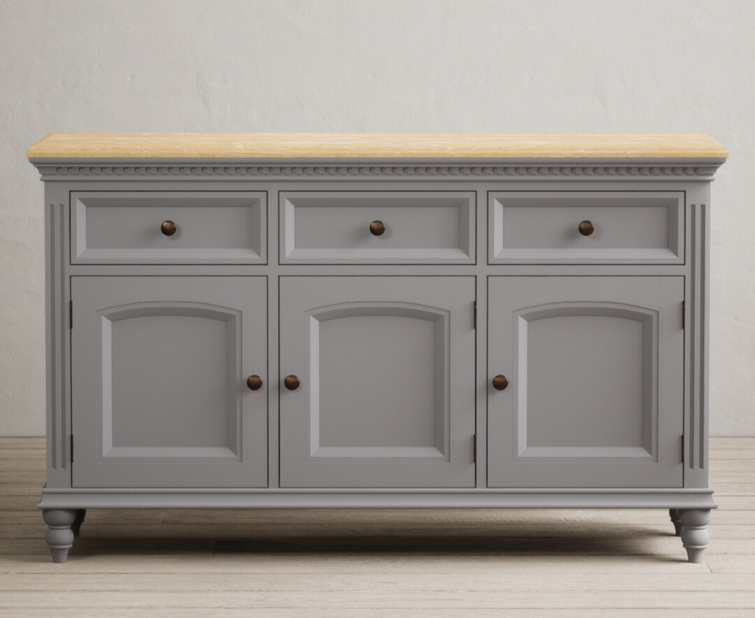 Francis Oak And Light Grey Painted Large Sideboard