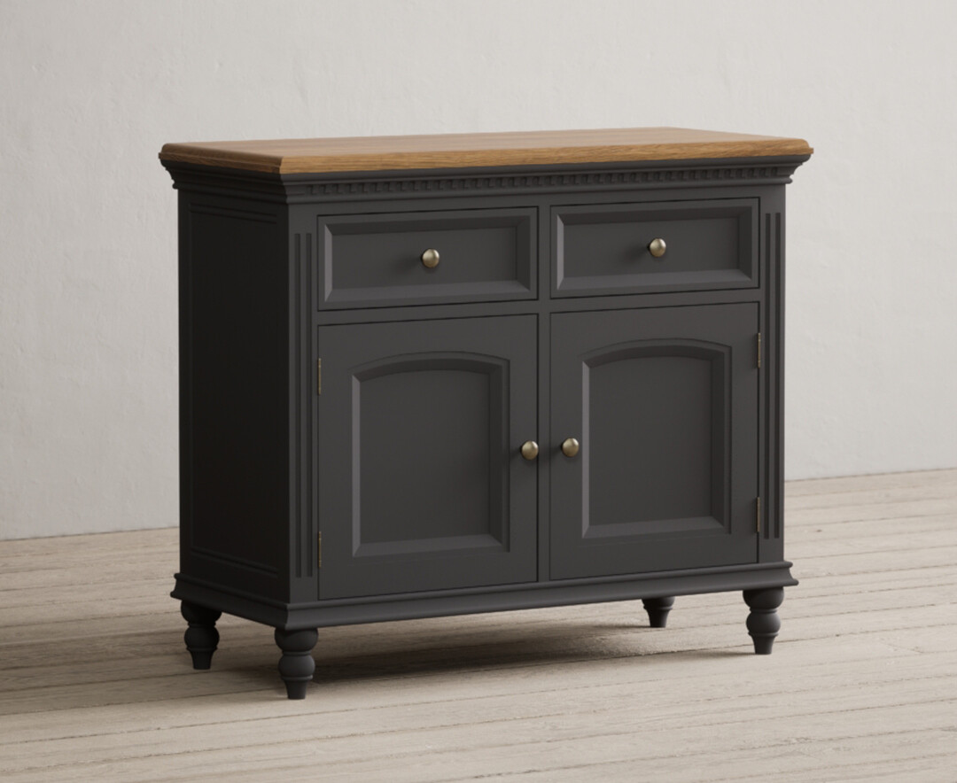 Photo 1 of Francis oak and charcoal grey painted small sideboard