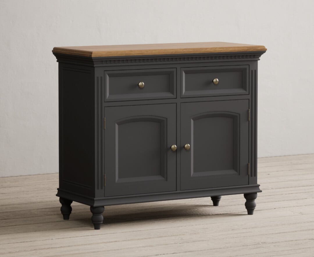 Francis Oak and Charcoal Grey Painted Small Sideboard