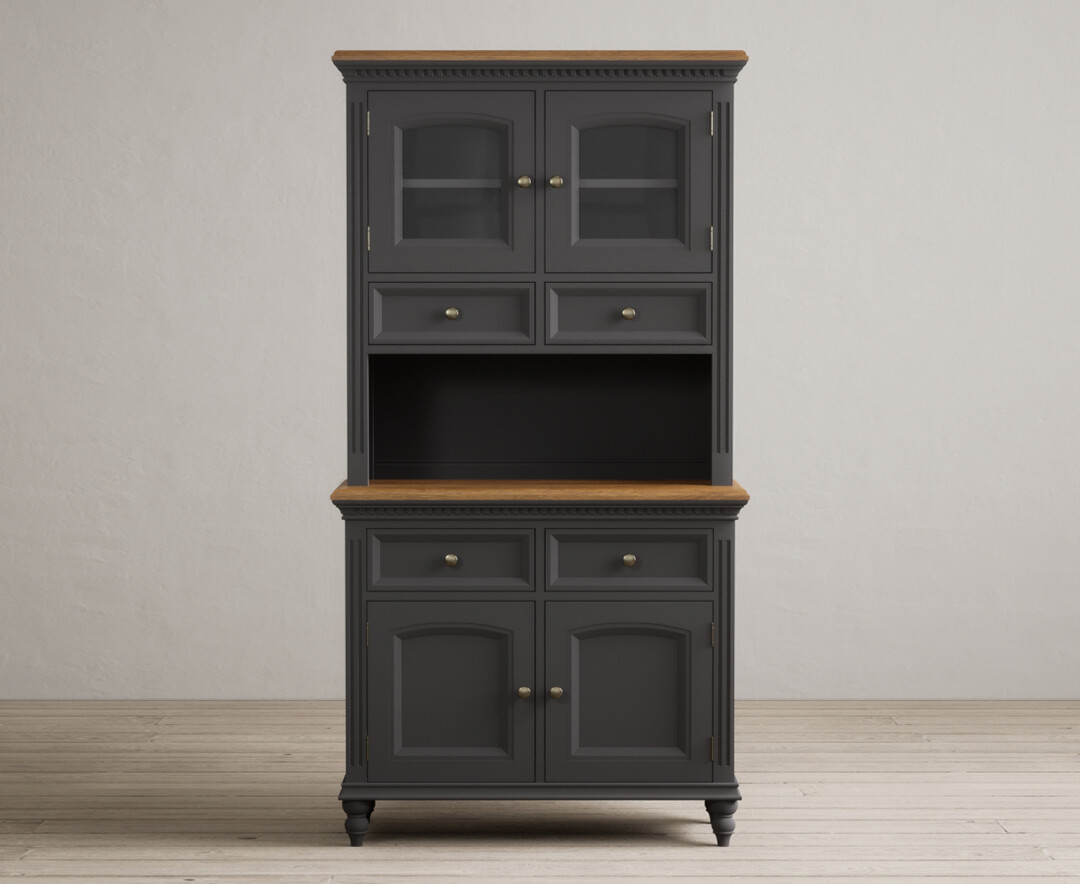 Product photograph of Francis Oak And Charcoal Grey Painted Small Dresser from Oak Furniture Superstore