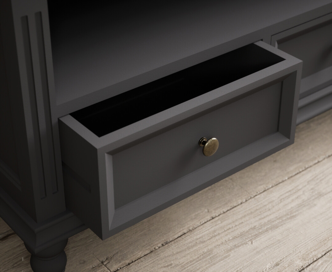 Photo 2 of Francis oak and charcoal grey painted small tv cabinet