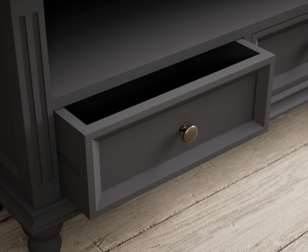 Photo 2 of Francis oak and charcoal grey painted corner tv cabinet