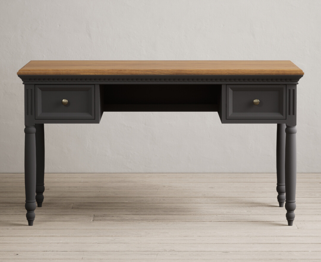 Francis Oak And Charcoal Grey Painted Computer Desk