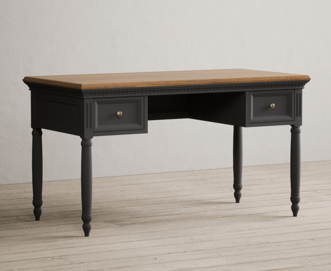 Photo 1 of Francis oak and charcoal grey painted computer desk