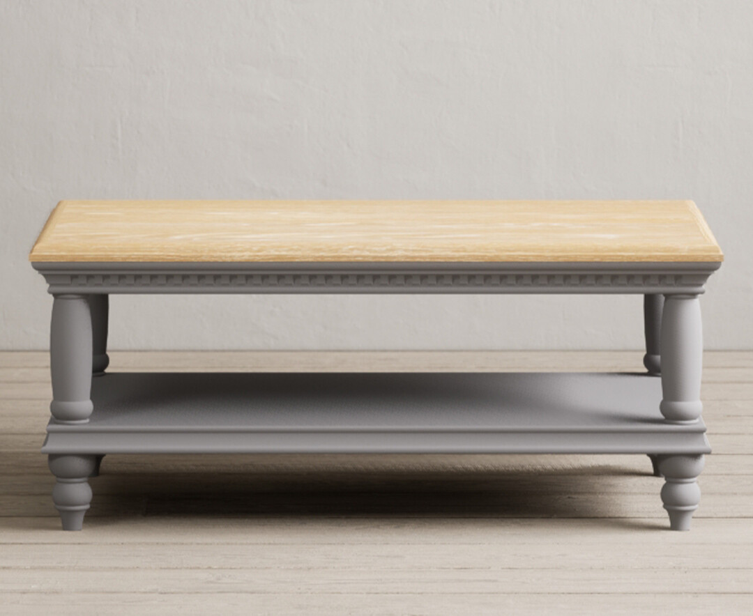 Francis Oak And Light Grey Painted Petite Coffee Table