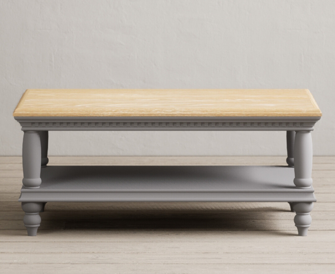 Francis Oak And Light Grey Painted Petite Coffee Table