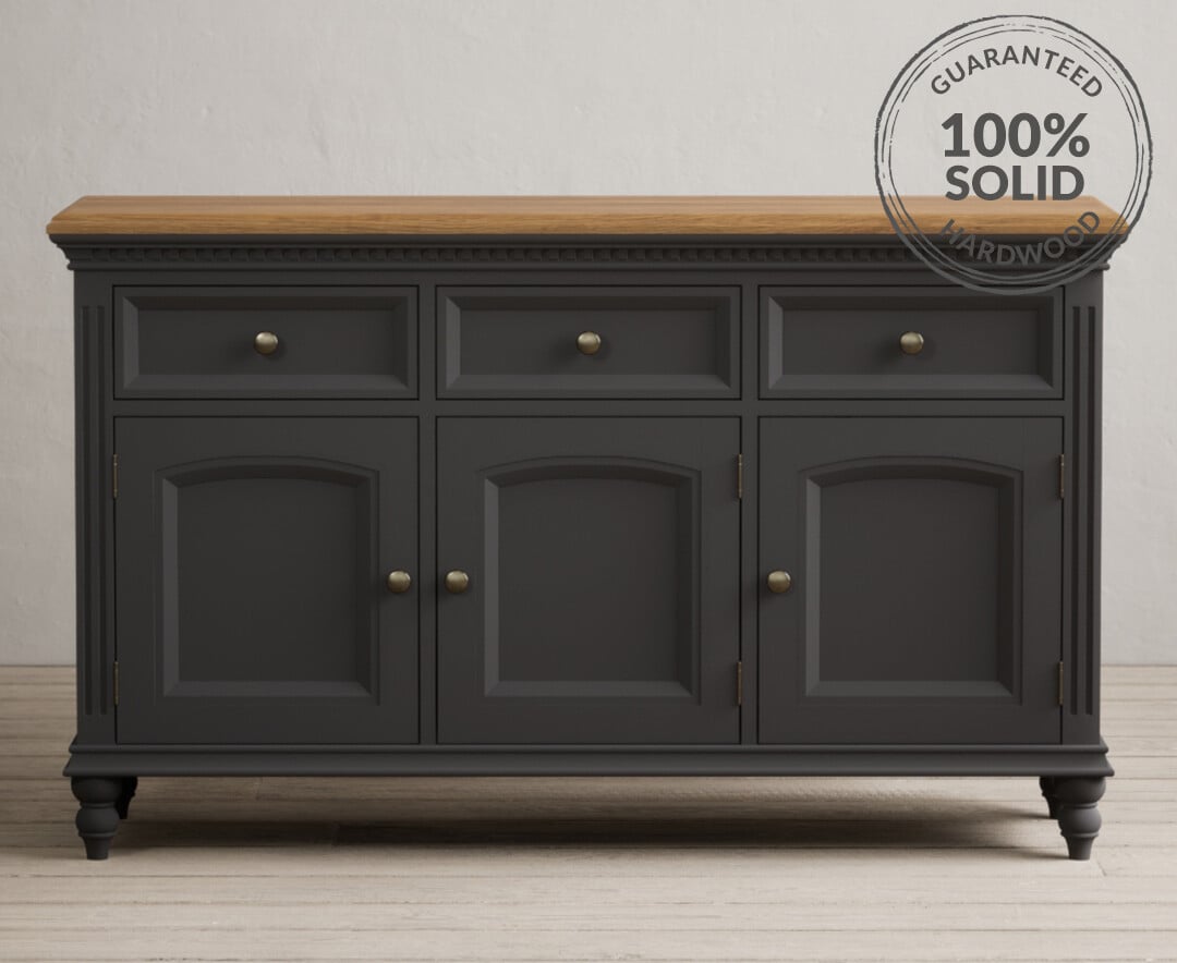 Dark grey outlet large sideboard