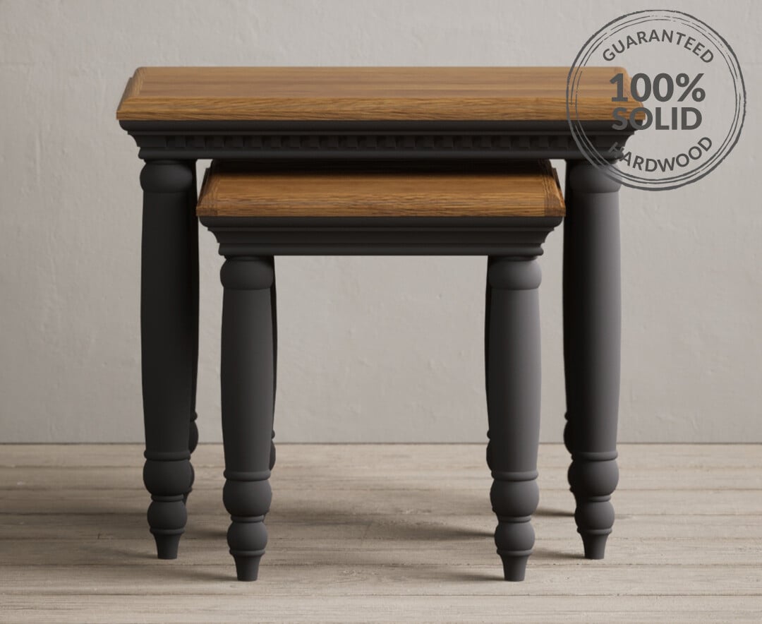 Charcoal nest of deals tables