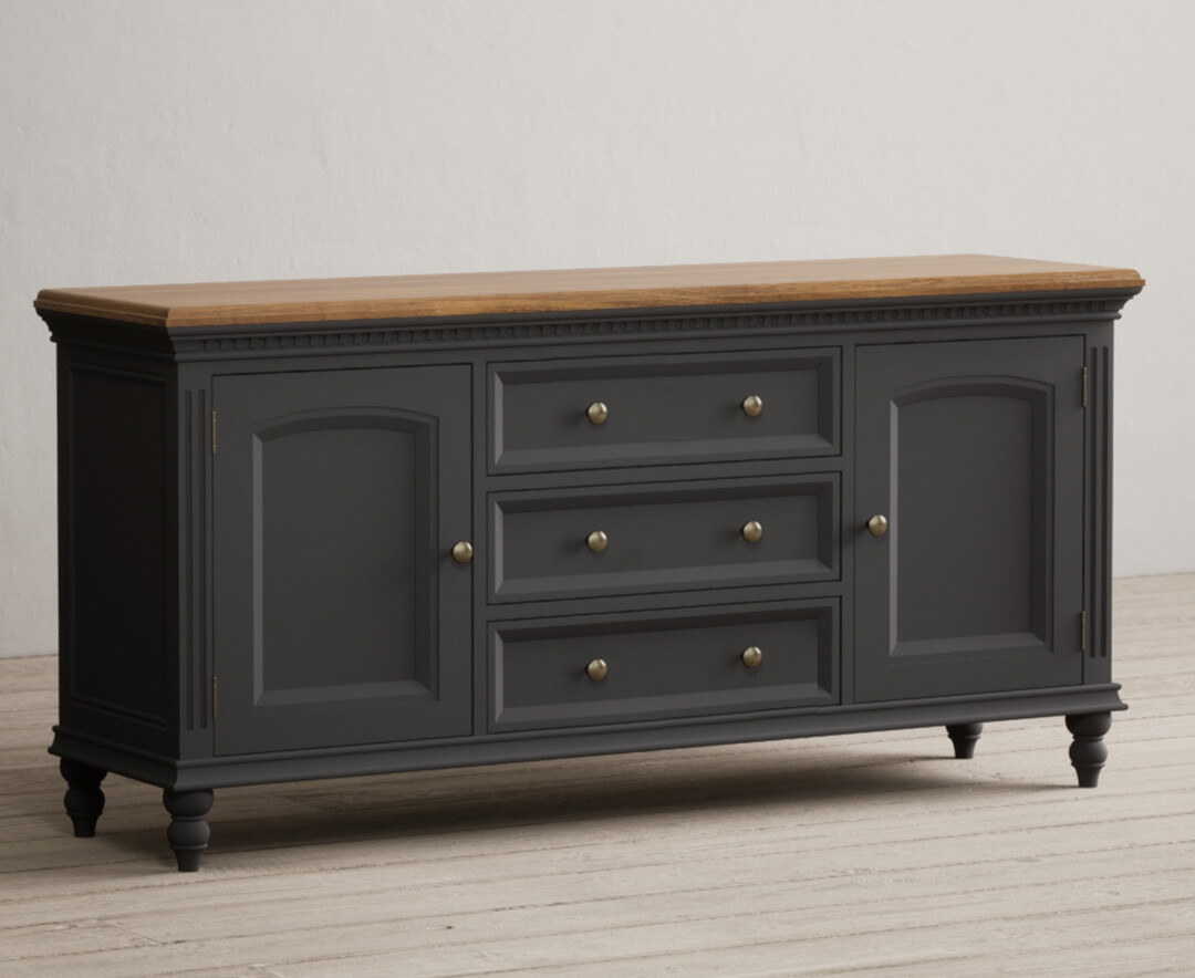 Photo 1 of Francis oak and charcoal grey painted extra large sideboard