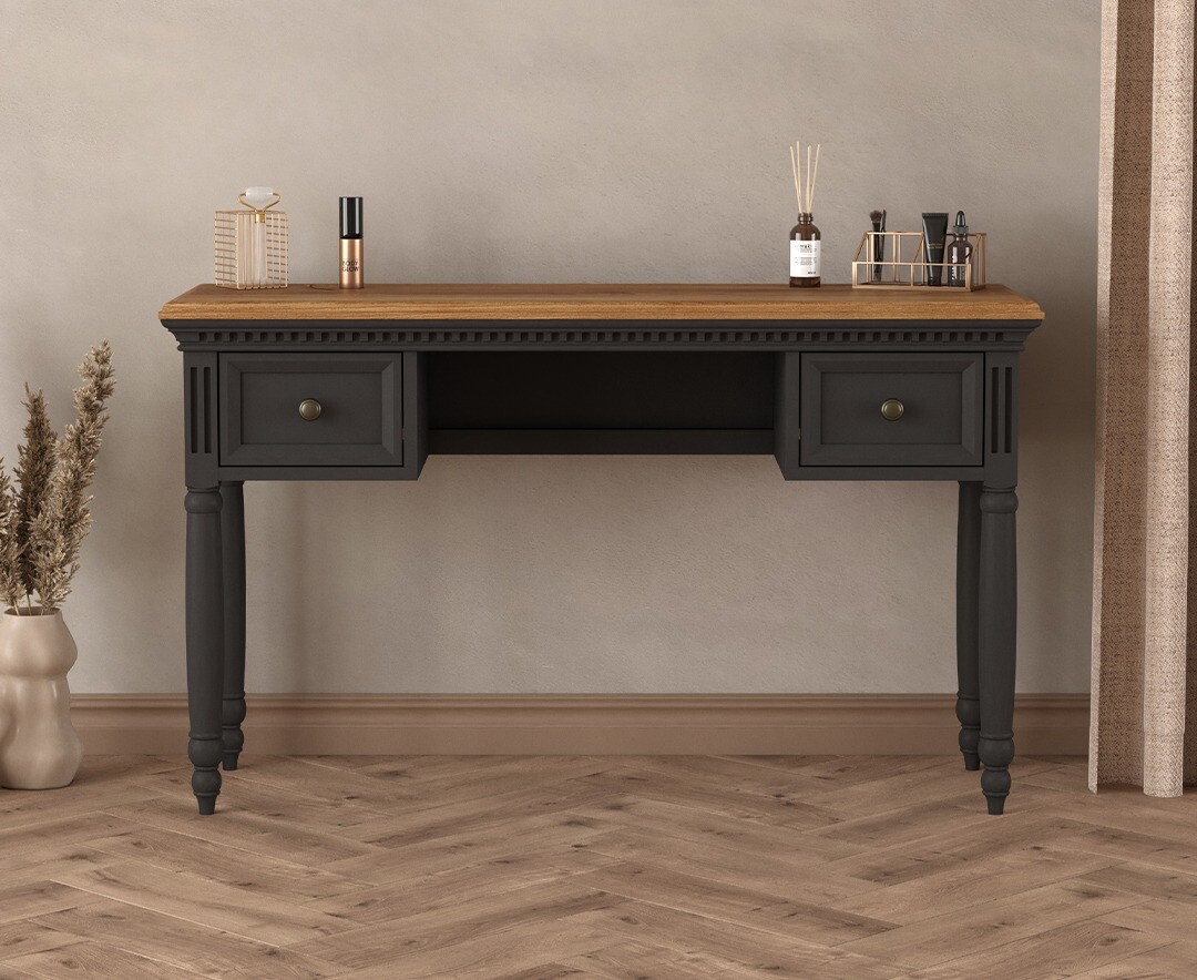 Francis Oak and Charcoal Grey Painted Dressing Table