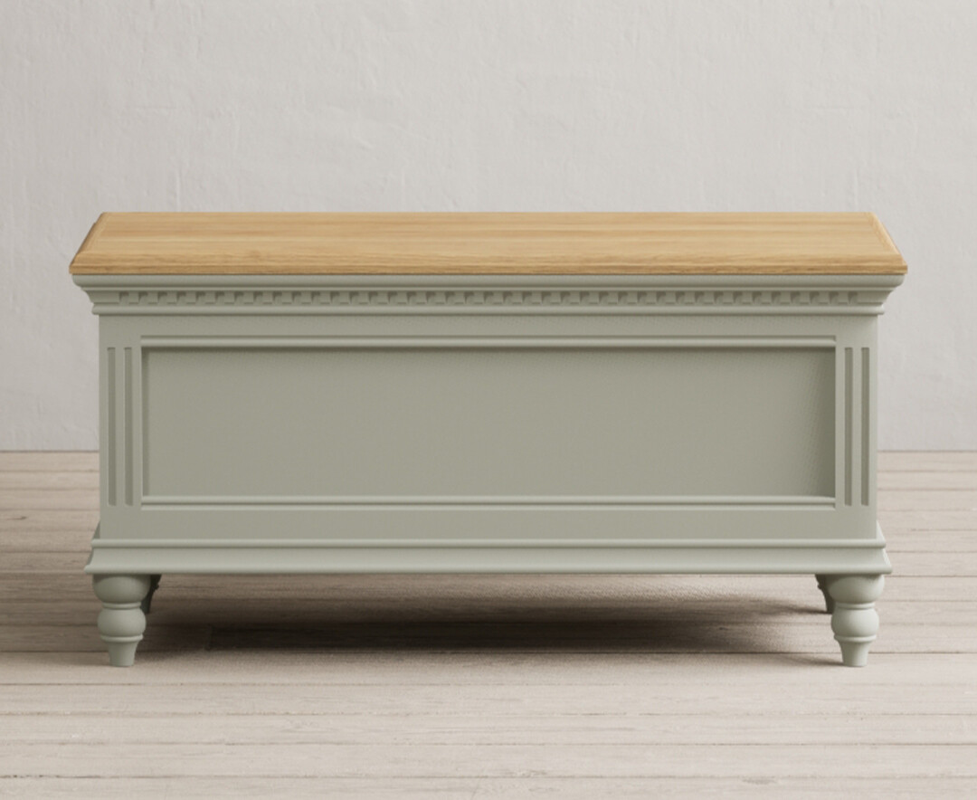 Francis Oak And Soft Green Painted Blanket Box