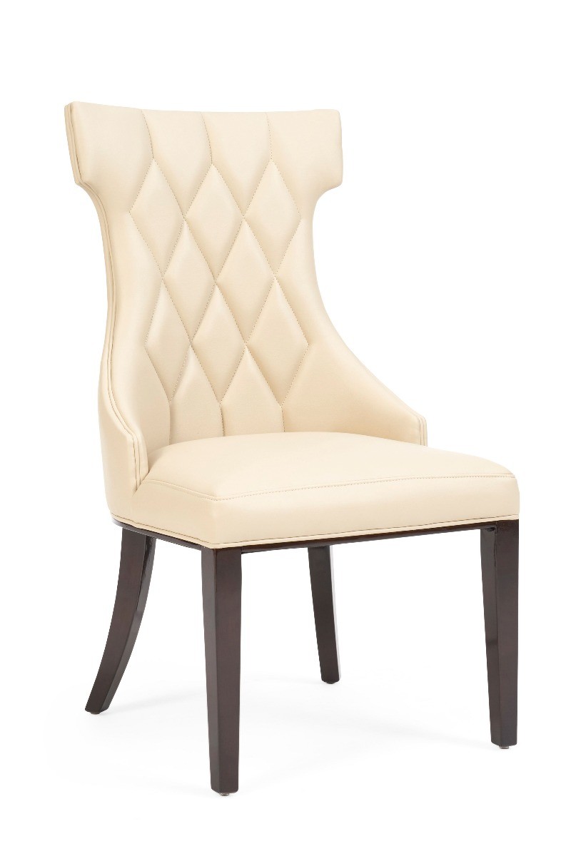 Photo 2 of Sophia cream faux leather dining chairs